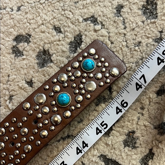Leather Belt with Studs - Picture 3 of 7